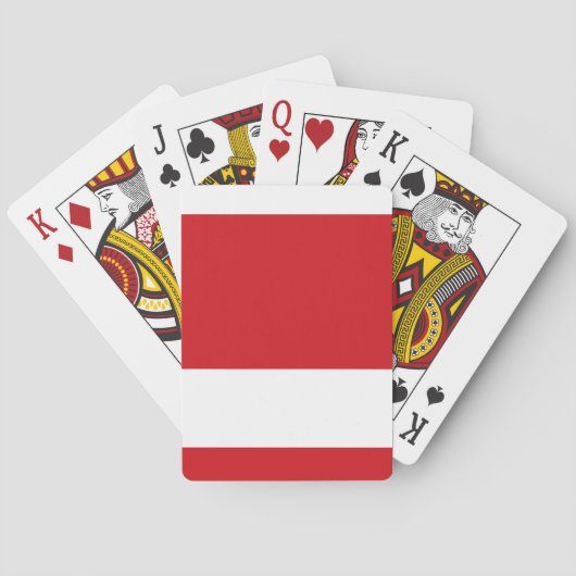 Rot gestreift spielkarten (Rückseite)