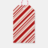 Rot gestreift Weihnachten Geschenkanhänger (Rückseite)