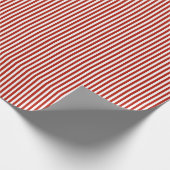 Rot gestreifte Feiertage Geschenkpapier (Ecke)