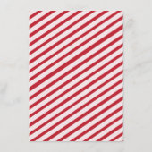 Rot gestreifte Hochzeitskarte Begleitkarte (Rückseite)