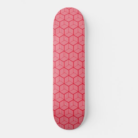Rot gestreifte Kuben Skateboard (Vorderseite)