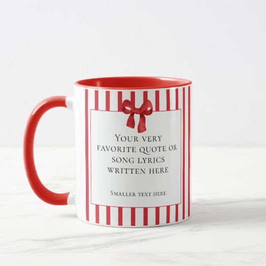 Rot gestreifter Bogen Kaffee Tasse (Links)