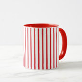 Rot gestreifter Bogen Kaffee Tasse (VorderseiteRechts)