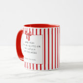 Rot gestreifter Bogen Kaffee Tasse (Vorderseite Links)