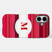 Rot gestreiftes Muster iPhone 5/5s Wallet Case (Rückseite (Horizontal))
