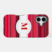 Rot gestreiftes Muster iPhone 5/5s Wallet Case 16 Hülle (Rückseite (Horizontal))