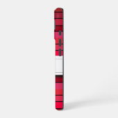Rot gestreiftes Muster iPhone 5/5s Wallet Case 16 Hülle (Linke Seite)