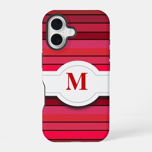 Rot gestreiftes Muster iPhone 5/5s Wallet Case 16 Hülle (Rückseite)
