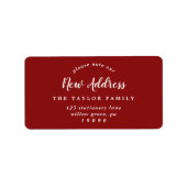 Rot gestrichen Bitte beachten Sie unsere neue Adre Adressaufkleber (Vorne)