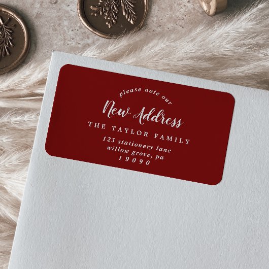 Rot gestrichen Bitte beachten Sie unsere neue Adre Adressaufkleber