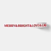 Rot gestrichen Merry & Bright Liebe & Light Your N Ripsband (Vorderseite)