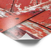 Rot gestrichene Holzstrohtür Fotodruck (Ecke)