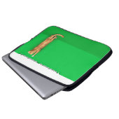 Rot getigerte Katze zerreißt Papiertasche für Lapt Laptopschutzhülle (Vorne Knopf)