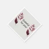 Rot getrocknete Herbstlaube Napkin Serviette (Ecke)