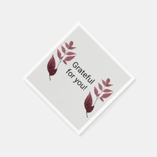 Rot getrocknete Herbstlaube Napkin Serviette (Ecke)