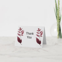 Rot getrocknete Herbstlaube Vielen Dank