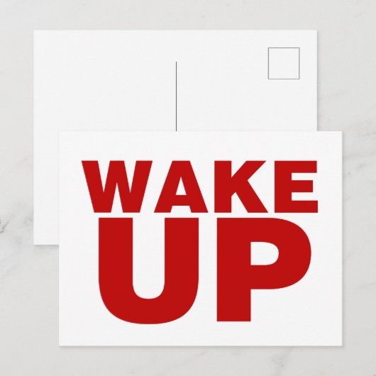 Rot geweckt postkarte (Vorne/Hinten)