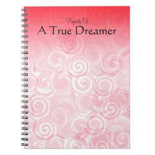 Rot-gewundener Schablonen-Hintergrund Notizblock