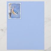 Rot gezapfte Nuthatch Malerei Original Vogelkunst (Vorderseite)