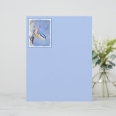 Rot gezapfte Nuthatch Malerei Original Vogelkunst (Stehend Vorderseite)