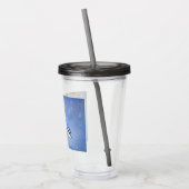 Rot gezapfte Nuthatch Malerei Original Vogelkunst Acryltrinkbecher (Links)