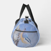Rot gezapfte Nuthatch Malerei Original Vogelkunst Duffle Bag (Rechts)