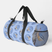 Rot gezapfte Nuthatch Malerei Original Vogelkunst Duffle Bag (Rechte Ecke)