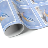Rot gezapfte Nuthatch Malerei Original Vogelkunst Geschenkpapier (Rolleneckpunkt)