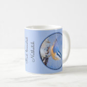Rot gezapfte Nuthatch Malerei Original Vogelkunst Kaffeetasse (VorderseiteRechts)