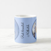 Rot gezapfte Nuthatch Malerei Original Vogelkunst Kaffeetasse (Mittel)