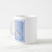 Rot gezapfte Nuthatch Malerei Original Vogelkunst Kaffeetasse (Vorderseite Links)