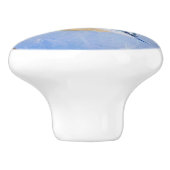 Rot gezapfte Nuthatch Malerei Original Vogelkunst Keramikknauf (Seitenansicht)