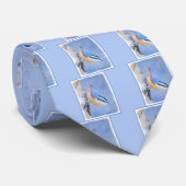 Rot gezapfte Nuthatch Malerei Original Vogelkunst Krawatte (Gerollt)