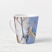 Rot gezapfte Nuthatch Malerei Original Vogelkunst Milchtasse (Linke Ecke)