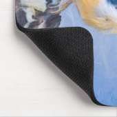 Rot gezapfte Nuthatch Malerei Original Vogelkunst Mousepad (Ecke)