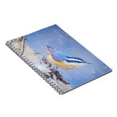 Rot gezapfte Nuthatch Malerei Original Vogelkunst Notizblock (Rechte Seite)