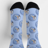 Rot gezapfte Nuthatch Malerei Original Vogelkunst Socken (Oben)