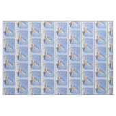 Rot gezapfte Nuthatch Malerei Original Vogelkunst Stoff (Fat Quarter (45,7 x 55,9 cm))