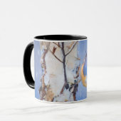 Rot gezapfte Nuthatch Malerei Original Vogelkunst Tasse (Vorderseite Links)
