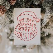 Rot Gezeichnet Weihnachtsmann frohe Weihnachten No