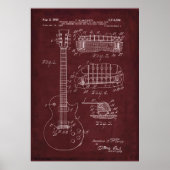 Rot | Gitarrenpatent Poster (Vorne)