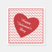 Rot glänzende Passionsherzen, niedlich romantische Serviette (Vorderseite)