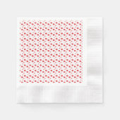 Rot glänzende Passionsherzen, niedlich romantische Serviette (Vorderseite)