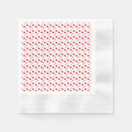 Rot glänzende Passionsherzen, niedlich romantische Serviette