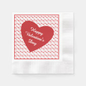 Rot glänzende Passionsherzen, niedlich romantische Serviette (Vorderseite)