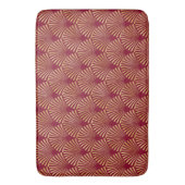 ROT & GOLD ART DECO FALSCHEN PATTERIEN BADEMATTE (Vorderseite Vertikal)