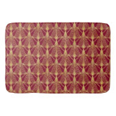 ROT & GOLD ART DECO FALSCHEN PATTERIEN BADEMATTE (Vorderseite)