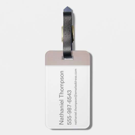 Rot & Gold Art Deco Verdecke Zauber Grafik Gepäckanhänger (Rückseite vertikal)