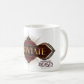 Rot & Gold Art Deco Verdecke Zauber Grafik Kaffeetasse (VorderseiteRechts)