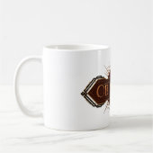 Rot & Gold Art Deco Verdecke Zauber Grafik Kaffeetasse (Links)